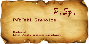 Püski Szabolcs névjegykártya